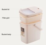 Cubo de plástico para residuos de té para oficina, cubo para residuos de té, tapa de empuje, bote de basura portátil, 7L - Imagen 3