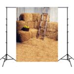 1.5m x 2.1m Paja Pila Campo de trigo Escena Recién nacido Fotografía Fotografía Paño de fondo