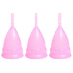 Copa menstrual de silicona de grado médico, reutilizable, suave, 3 uds., Large