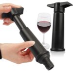 Sistema del tapón del vino del silicón del ambientador de la bomba de vacío del vino tinto, Black Pump 2 Stoppers (OPP Bag) - Imagen 5