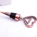 Tapón de vino de forma especial de metal, Heart to Heart Red Bronze Shape