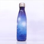 Patrón de cielo estrellado taza térmica frasco de vacío botella de agua de calor hervidor deportivo portátil de acero inoxidable, 500ml