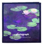 Álbum de fotos de película pegada DIY Retro artístico álbum conmemorativo de gran capacidad para parejas familiares, 16 inch Water Lily