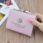 Monedero plegable simple de las mujeres cortas de las flores del vintage mini