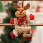 Adornos navideños regalo Papá Noel muñeco de nieve baile colgante árbol juguete muñeca colgar decoraciones