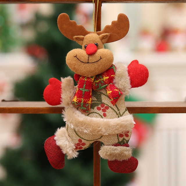 TBD064739801C.jpg Adornos navideños regalo Papá Noel muñeco de nieve baile colgante árbol juguete muñeca colgar decoraciones - Imagen 1