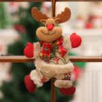 Adornos navideños regalo Papá Noel muñeco de nieve baile colgante árbol juguete muñeca colgar decoraciones - Imagen 2