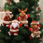 Adornos navideños regalo Papá Noel muñeco de nieve baile colgante árbol juguete muñeca colgar decoraciones - Imagen 3