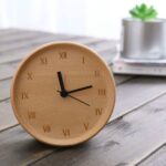 Despertador de haya decorativo de madera maciza con cabecera de estudio en casa simple