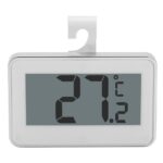 Termómetro LCD grande para refrigerador con soporte ajustable, termómetro Digital magnético, Thermometer White