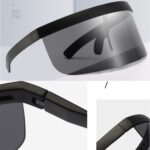 Máscara de protección solar antiespuma integrada con espejo solar anti-peeping, Black Frame Gray, Black Frame Red, Black Frame Blue, Black Frame Yellow, Black Frame Transparent, Black Frame White Mercury, Black Frame Rainbow, Black Frame Local Gold... - Imagen 5