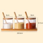 Suministros de cocina de tarro de condimento transparente de borosilicato creativo, Spoon - Imagen 5