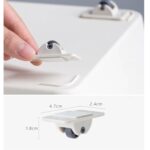 Caja de almacenamiento de 4 Uds., caja de almacenamiento de polea, ruedas adhesivas de polea de basura con rodillo, Adhesive Wheels - Imagen 3