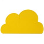 Estera de tabla del estudiante de la protección del medio ambiente de la prenda impermeable del mantel individual del silicón de la nube de los niños, Yellow
