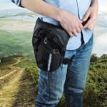 Bolsa de pierna de motocross negra Bolsa de montar en motocicleta Bolsa de cintura de caballero Bolsa multifunción para exteriores