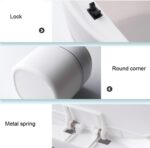 Mini papelera para escritorio para el hogar, caja cilíndrica de limpieza para almacenamiento de desechos cubiertos, Push-type - Imagen 3