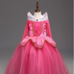 Vestido para niñas, Cosplay de Halloween, vestidos de princesa de La Bella Durmiente, disfraz de Navidad, fiesta, ropa para niños, 140cm - Imagen 2
