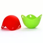 3 uds. De silicona para cocinar huevos, soporte para huevos, herramientas de cocina, utensilios de cocina para panqueques, utensilios para hornear, bandeja para platos de huevos al vapor, Red - Imagen 3