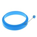 DIY desayuno redondo silicona huevo anillo huevo frito molde panqueque anillo antiadherente cocina molde, Round, Blue - Imagen 2