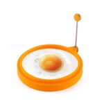 DIY desayuno redondo silicona huevo anillo huevo frito molde panqueque anillo antiadherente cocina molde, Round, Orange