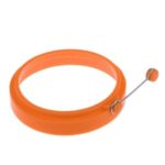 DIY desayuno redondo silicona huevo anillo huevo frito molde panqueque anillo antiadherente cocina molde, Round, Orange - Imagen 2