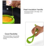 DIY desayuno redondo silicona huevo anillo huevo frito molde panqueque anillo antiadherente cocina molde, Round, Orange - Imagen 3
