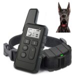 Collar electrónico impermeable para entrenamiento de perros, tapón de corteza con Control remoto, descarga eléctrica, 500m