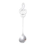 Cuchara de nota Musical creativa, cuchara agitadora de café, cuchara de barra Musical de titanio de acero inoxidable, cuchara de regalo, 2 uds.