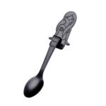 Cuchara de café creativa con forma de sirena, cucharas con mango, cubiertos, herramientas para beber, Black