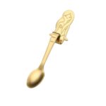 Cuchara de café creativa con forma de sirena, cucharas con mango, cubiertos, herramientas para beber, Gold