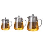 Juego de té y tetera de vidrio resistente al calor de gran capacidad con filtro de acero inoxidable para té de Kung Fu, 950ML - Imagen 3