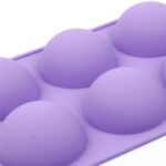 2 uds 6 incluso pequeño molde de pastel de silicona semicircular gelatina perfumada vela molde de yeso, Small Semi-Circular - Imagen 4
