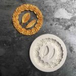 2 uds guirnalda de rosas hoja de rosa molde de silicona para fondant decoración de bordes de pasteles herramienta molde de pegamento para hornear - Imagen 4