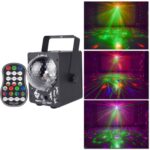 18W 60 tipos de patrón Crystal Magic Ball Luces láser Hogar LED Luces de proyección de cielo estrellado coloridas Luces de escenario activadas por voz, EU Plug