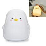 Lámpara de ambiente de cabecera para niños con luz nocturna de silicona de pingüino, Penguin White, Penguin Pink, Penguin Gray