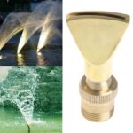 Fuente de rocalla con vista al agua, boquilla plana Universal ajustable en forma de abanico, totalmente de cobre y acero inoxidable, 6 Point