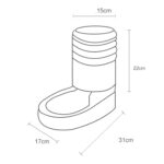 Dispensador automático del agua del alimentador del animal doméstico del gato del cubo del almacenamiento de granos 3.8L, Food Bowl - Imagen 3