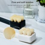 Cepillo de baño para frotar la espalda, cepillo de baño de pelo suave con mango largo, cepillo de lavado de cara desmontable - Imagen 4
