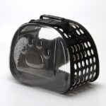 Bolsas de transporte transpirables de viaje para cachorros transparentes plegables al aire libre bolsas de hombro, S