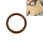 2 PCS Accesorios de equipaje Mango redondo de madera maciza