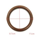 2 PCS Accesorios de equipaje Mango redondo de madera maciza - Imagen 5