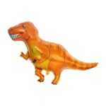 2 uds dinosaurio modelado globo de papel de aluminio decoración de cumpleaños para niños suministros de fiesta juguete, Large Yellow Tyrannosaurus