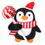 2 paquetes de decoración navideña para hornear, tarjeta de papel con piruleta de pingüino de Papá Noel