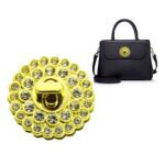 Accesorios de hardware de bolso de 5 piezas Cerradura de bolsa de mujer Cerradura redonda de diamante