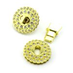Accesorios de hardware de bolso de 5 piezas Cerradura de bolsa de mujer Cerradura redonda de diamante - Imagen 3