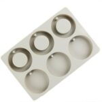 Molde de silicona para jabón hecho a mano con cera de aromaterapia, Three  Round Three Ring