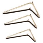 10 Uds. Accesorios de Hardware para bolso femenino dorado con boca lisa en forma de L de varios tamaños, 16.5cm - Imagen 5