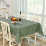 Paño de decoración de mantel de comedor de algodón, 140x140cm - Imagen 2