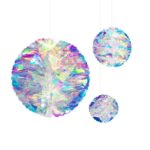 2 uds película de neón adornos de bolas de panal suministros de decoración para fiesta de cumpleaños de boda, 15cm - Imagen 3