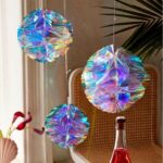 2 uds película de neón adornos de bolas de panal suministros de decoración para fiesta de cumpleaños de boda, 15cm - Imagen 5